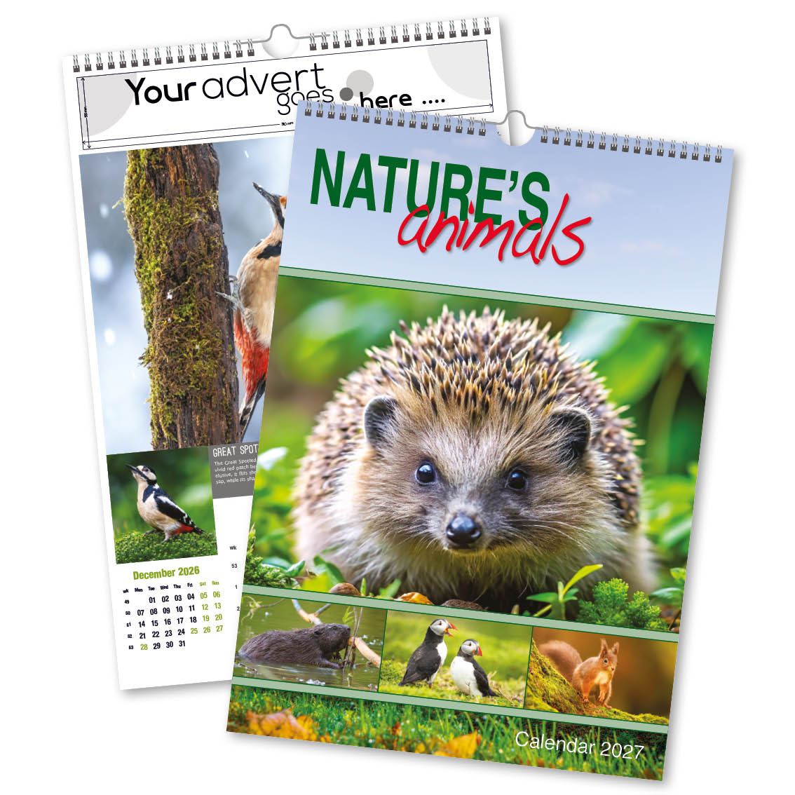 Nature’s Animals Portrait Wall Calendar