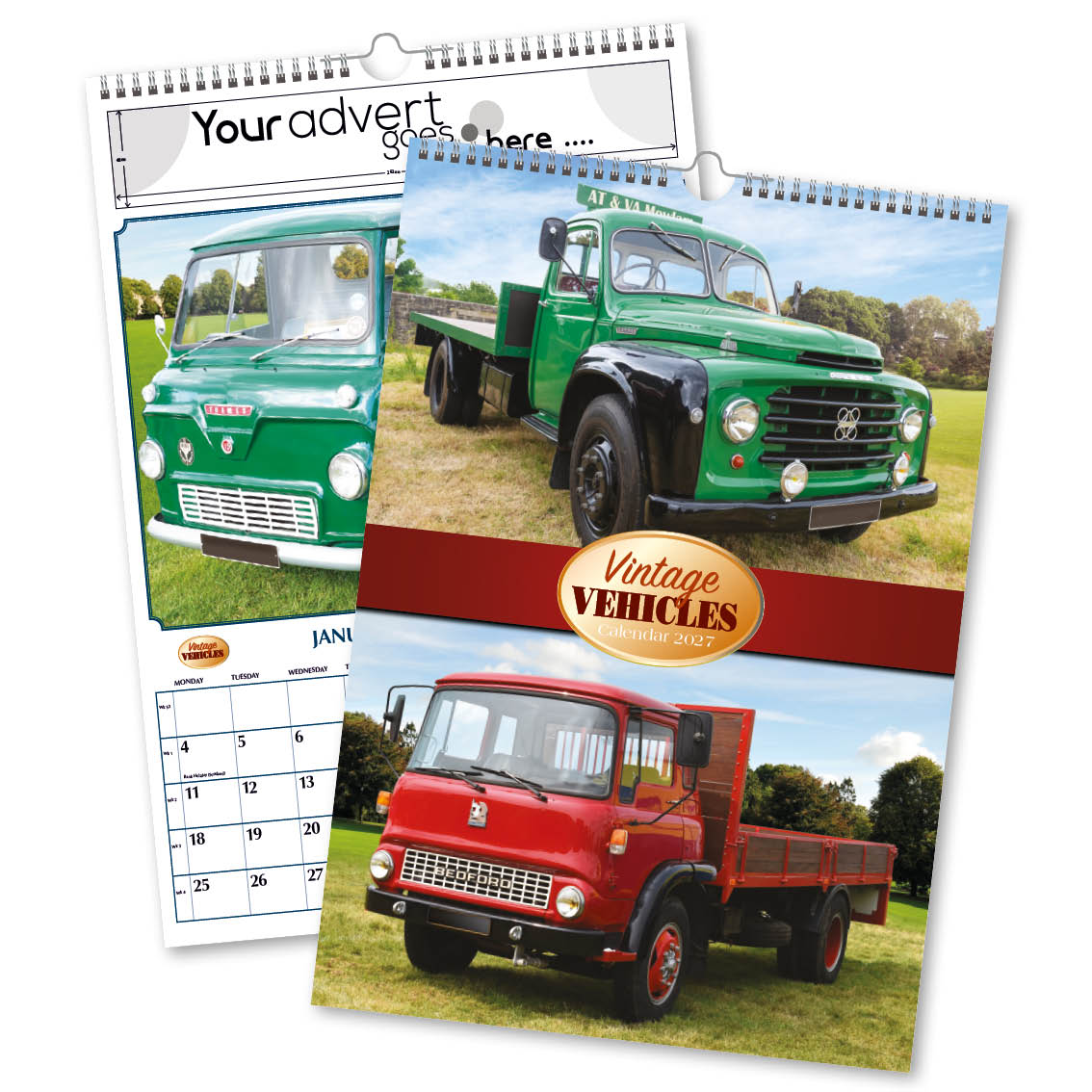 Vintage Vehicles Wall Calendar