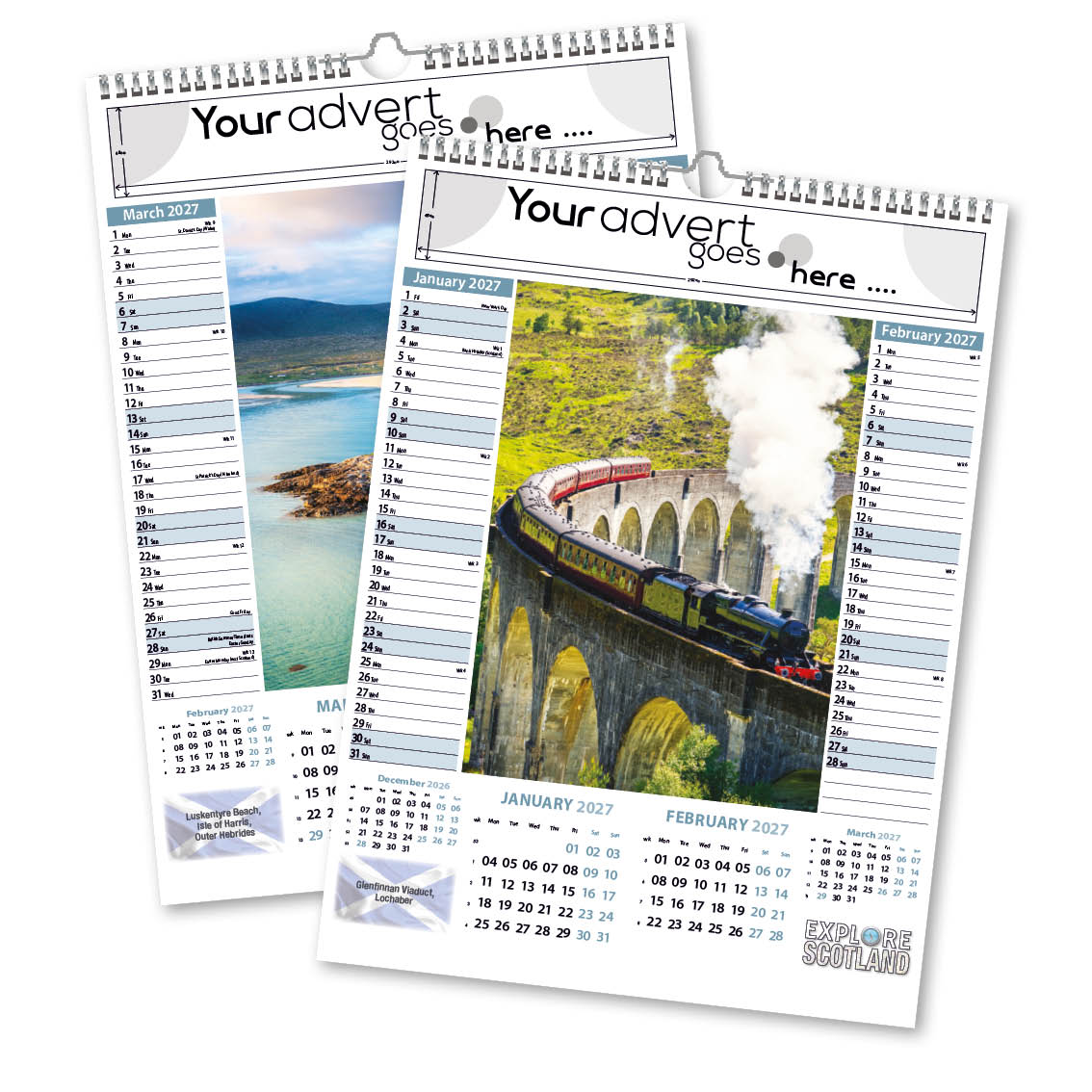 Explore Scotland Memo Wall Calendar