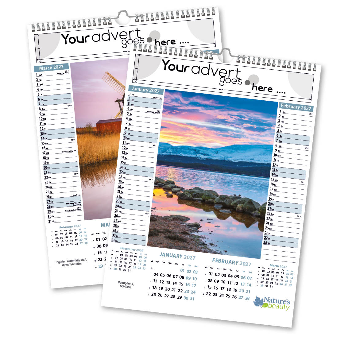 Nature’s Beauty Memo Wall Calendar