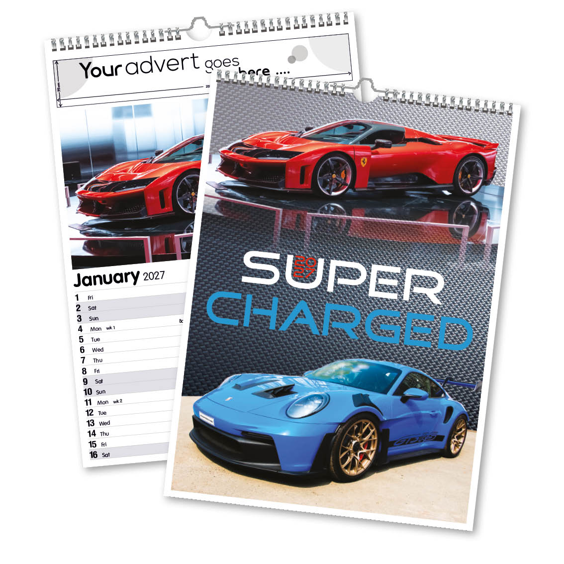 Supercharged 13 Leaf Mini Memo Calendar – Option 1