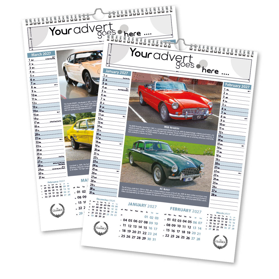 The Classics Memo Wall Calendar