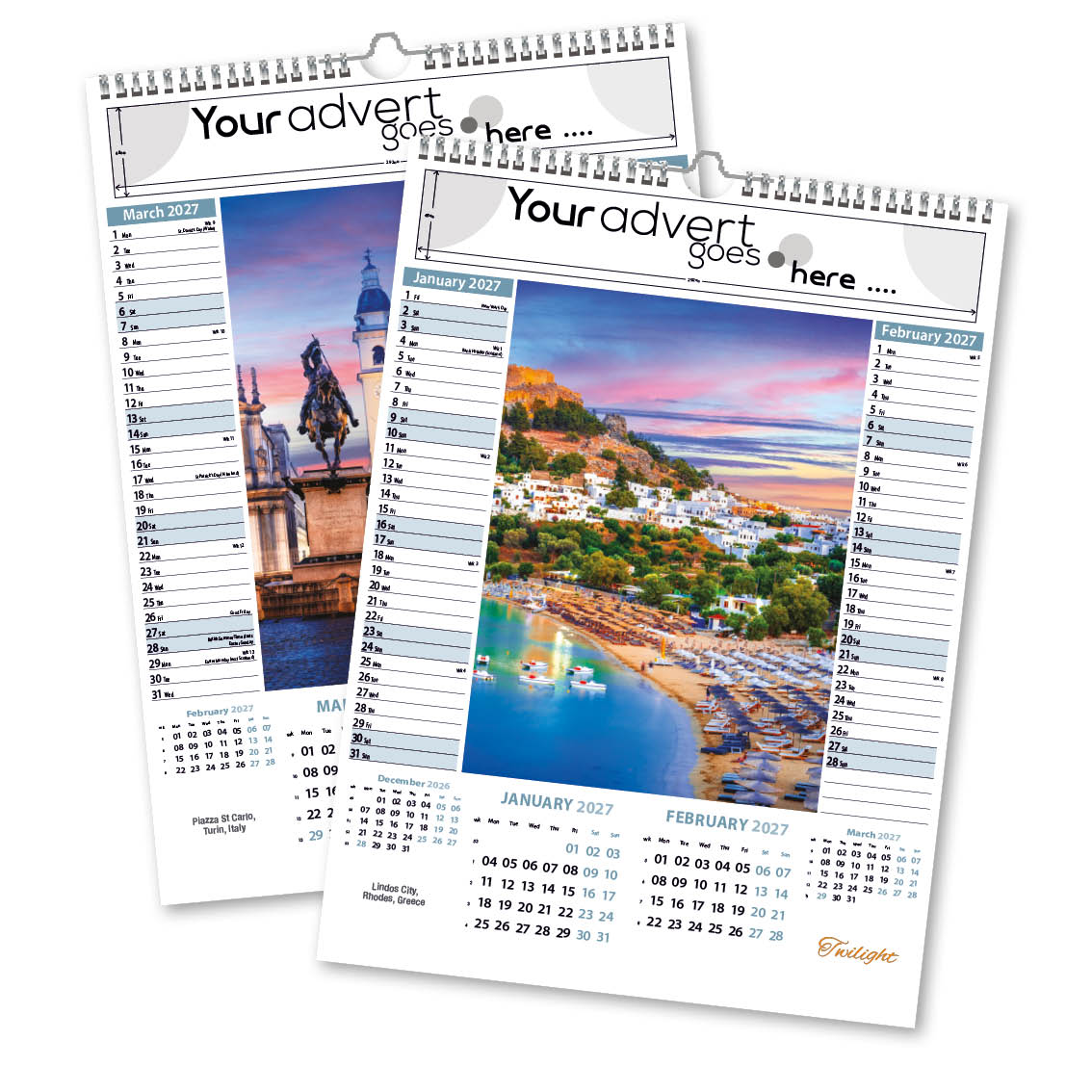 Twilight Memo Wall Calendar