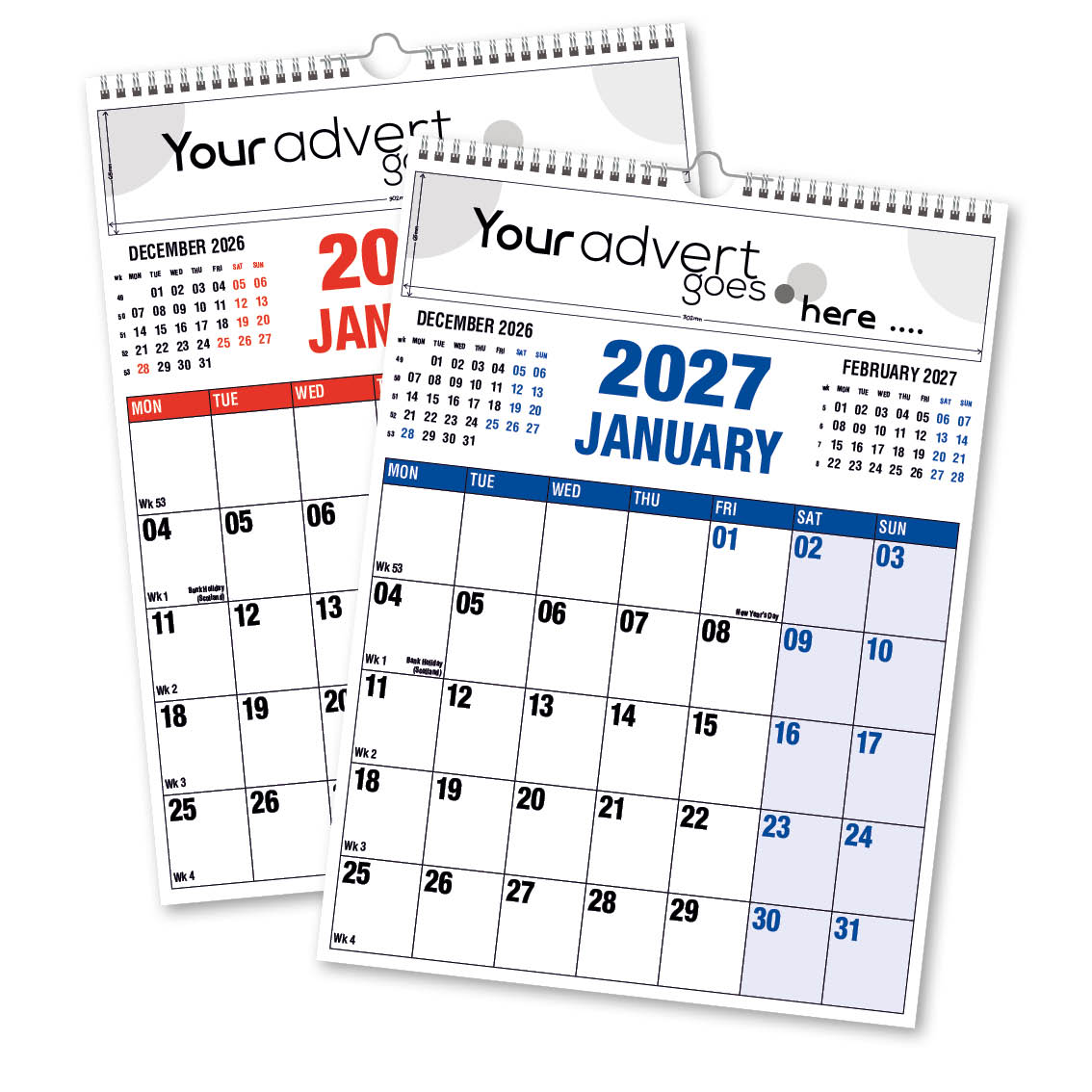 Commercial Jotter Wall Calendar