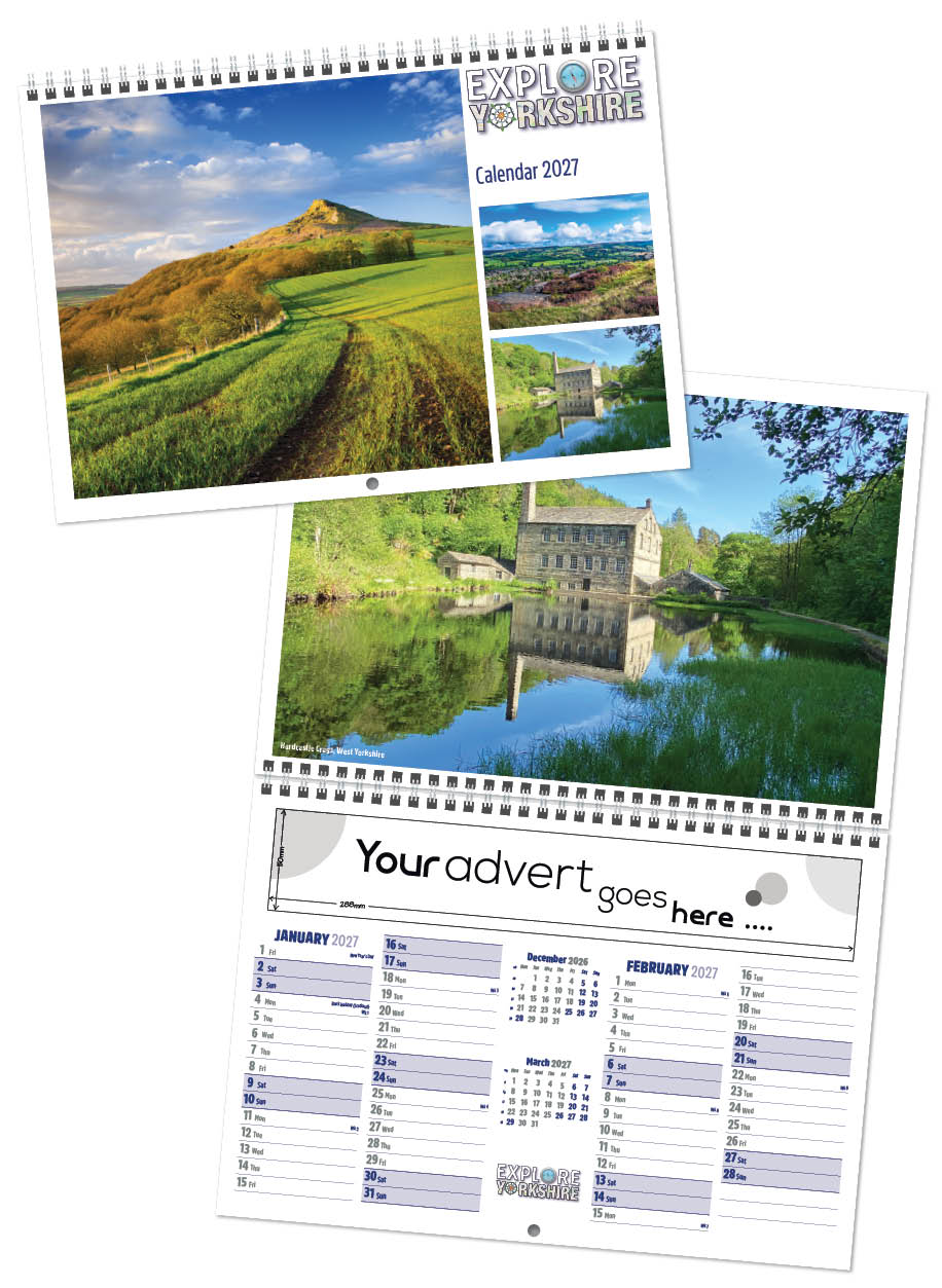 Explore Yorkshire Central Wiro Wall Calendar