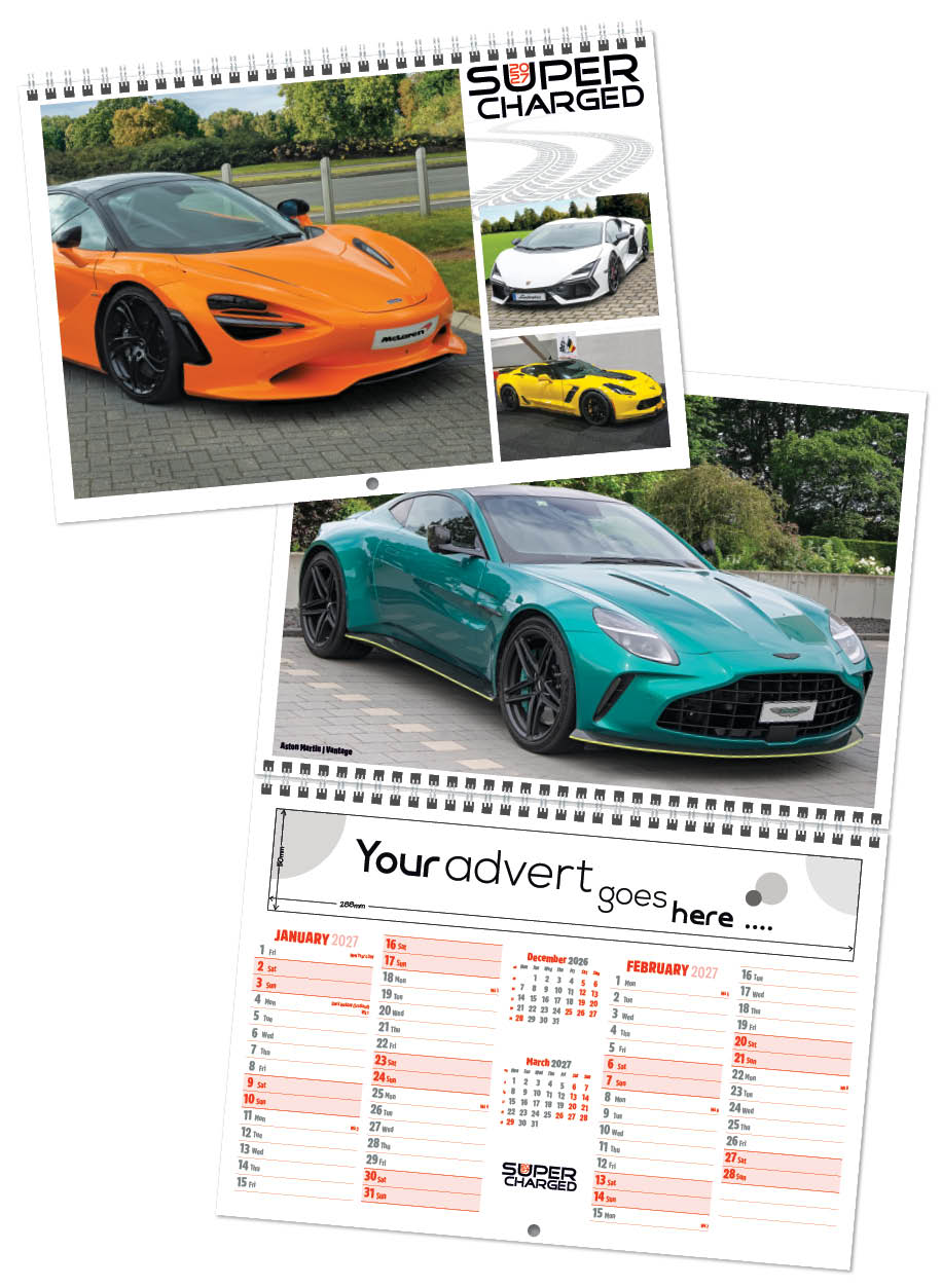 Supercharged Central Wiro Wall Calendar
