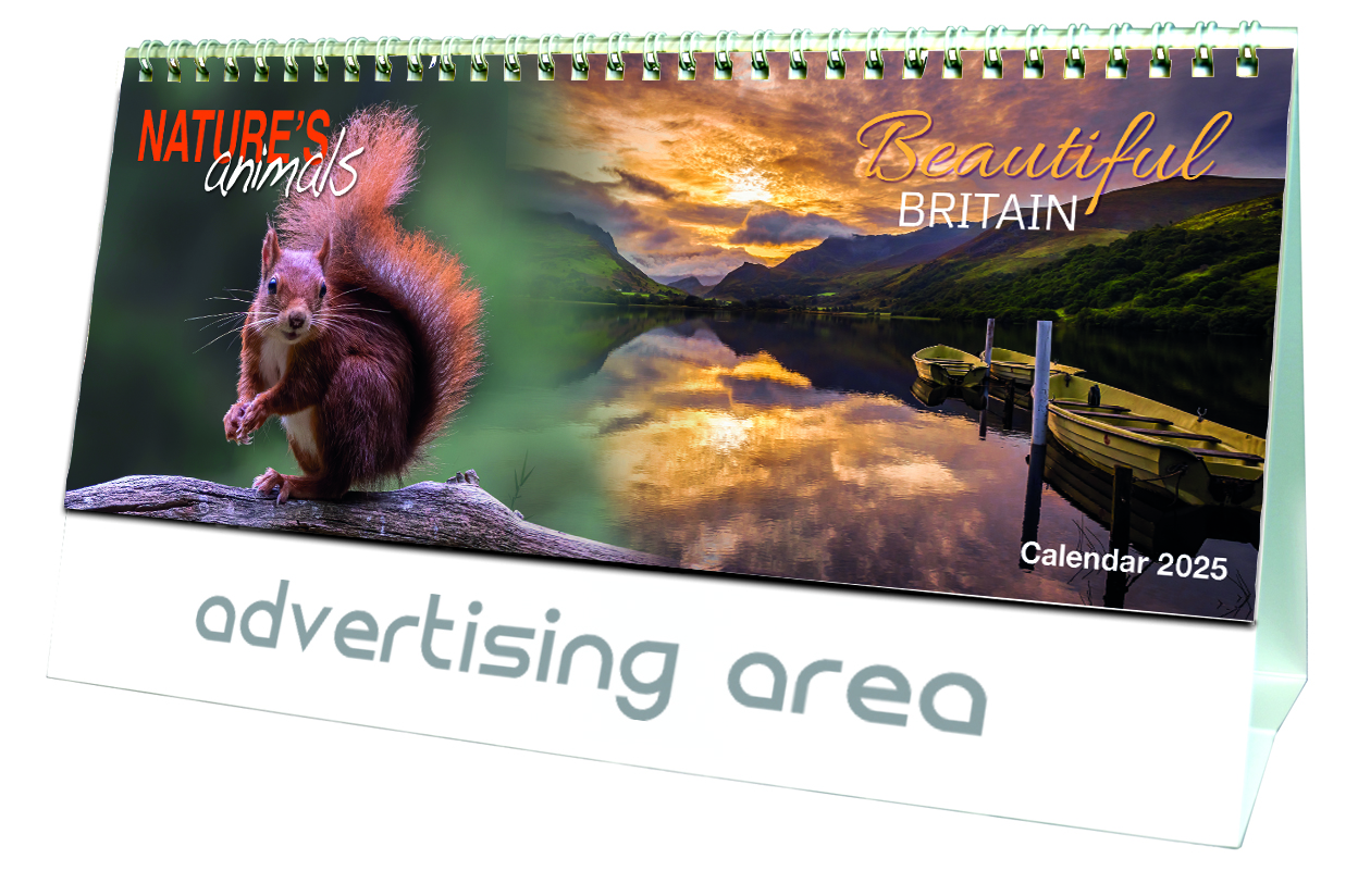 Beautiful Britain / Nature's Animals Desk Calendar 2025 Think Promote