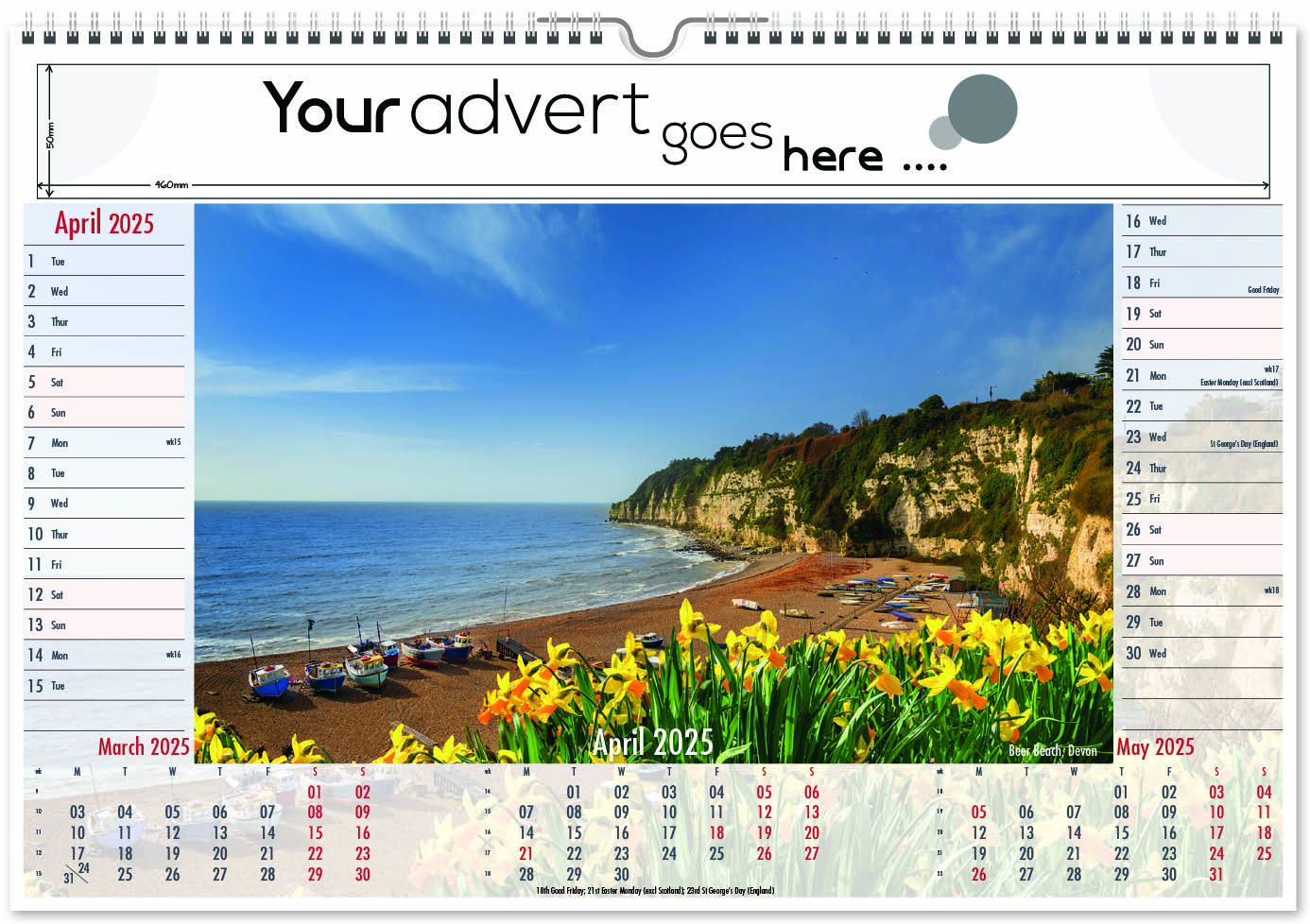 Beautiful Britain Landscape Wall Calendar 2025 Think Promote