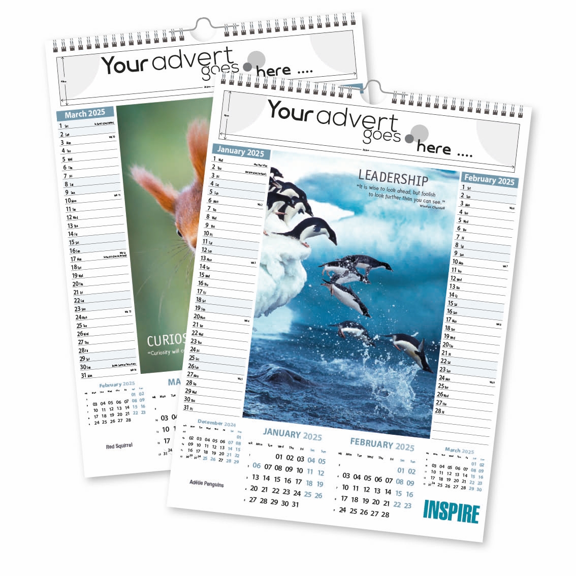 Inspire Memo Wall Calendar 2025 Think Promote