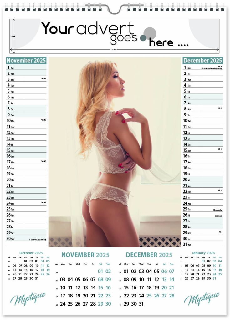 Mystique Memo Wall Calendar 2025 - Think Promote