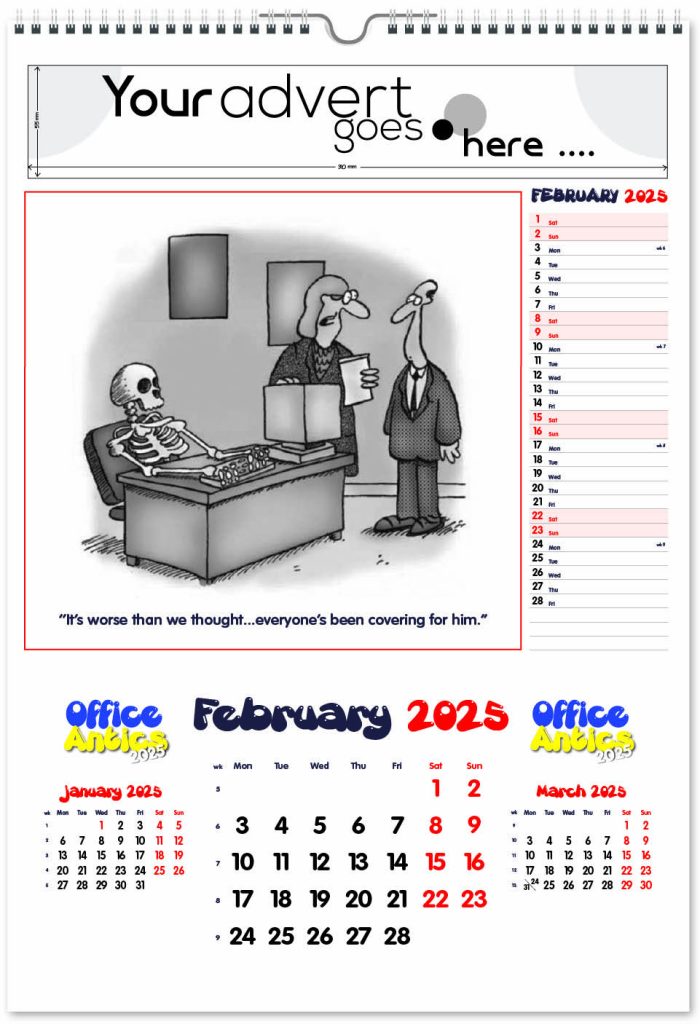 Office Antics Wall Calendar 2025 Think Promote