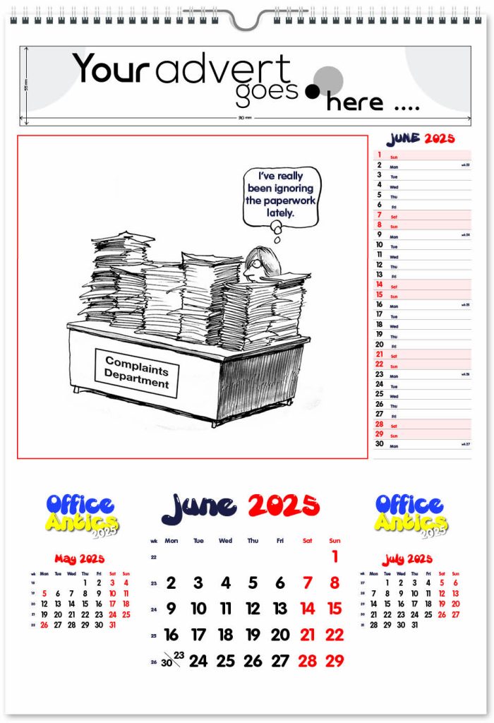 Office Antics Wall Calendar 2025 Think Promote