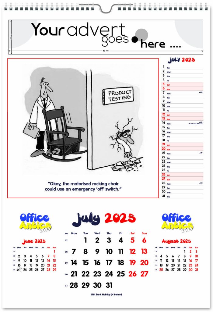 Office Antics Wall Calendar 2025 Think Promote