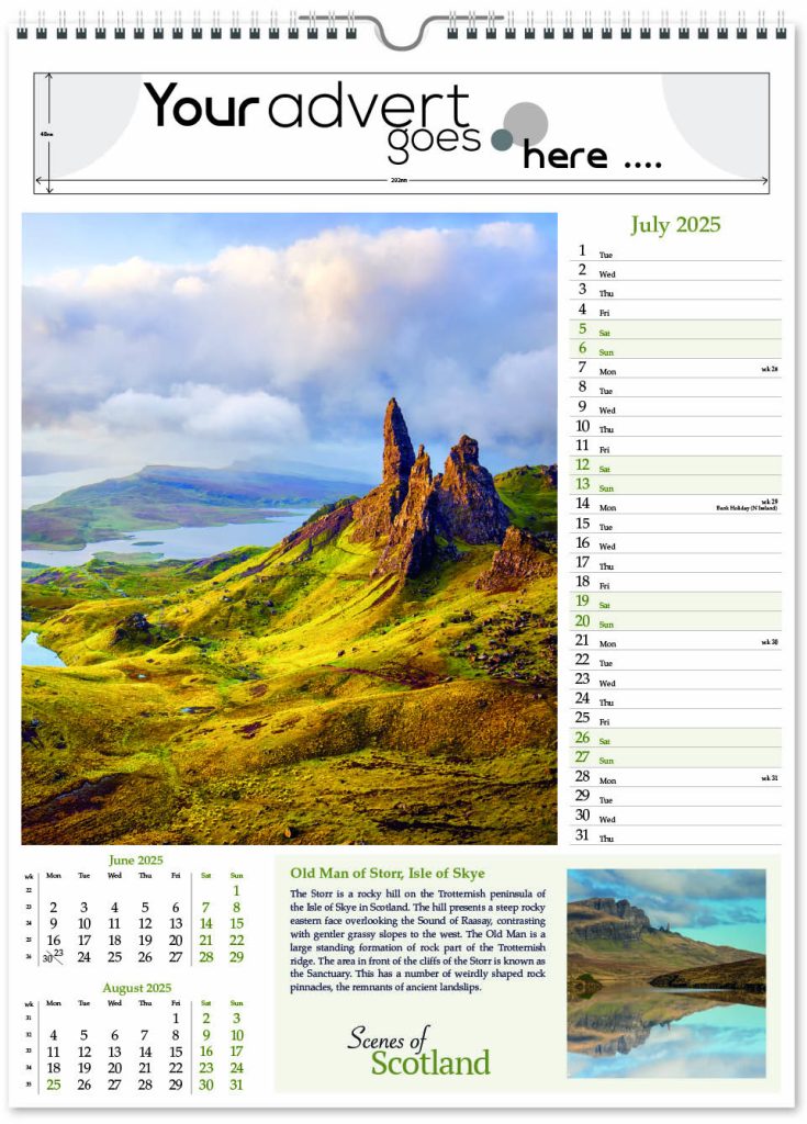 Scenes of Scotland Wall Calendar 2025 Think Promote