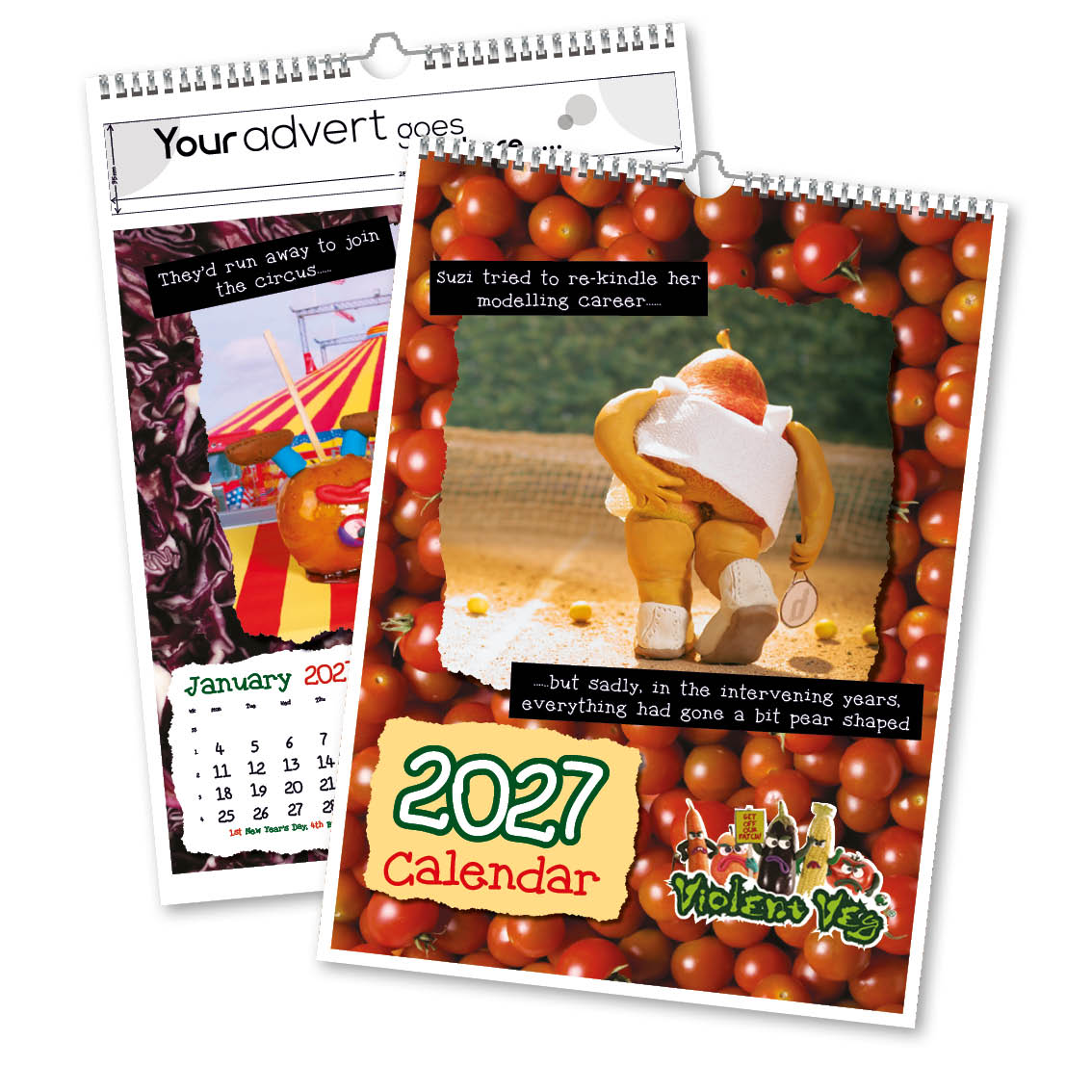 Violent Veg 13 Leaf Mini Memo Calendar
