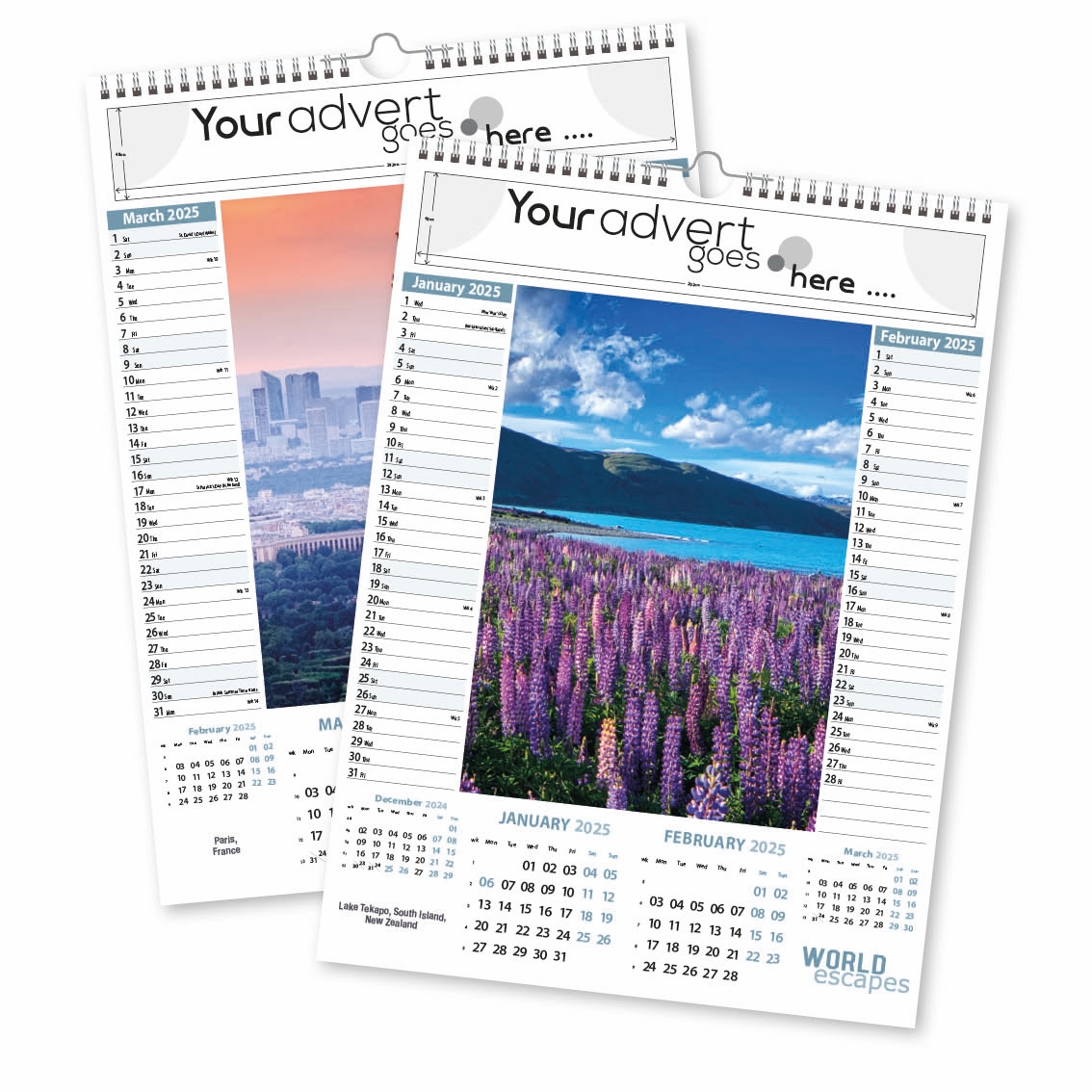 World Escapes Memo Wall Calendar 2024 Think Promote