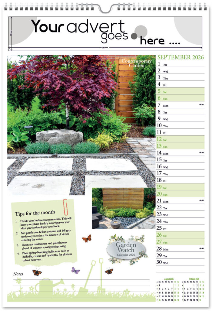 Garden Watch Wall Calendar 2026 Think Promote
