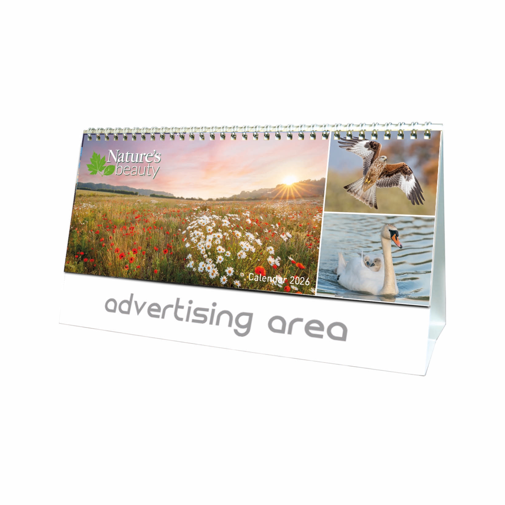 Nature's Beauty Desk Calendar 2026 Think Promote