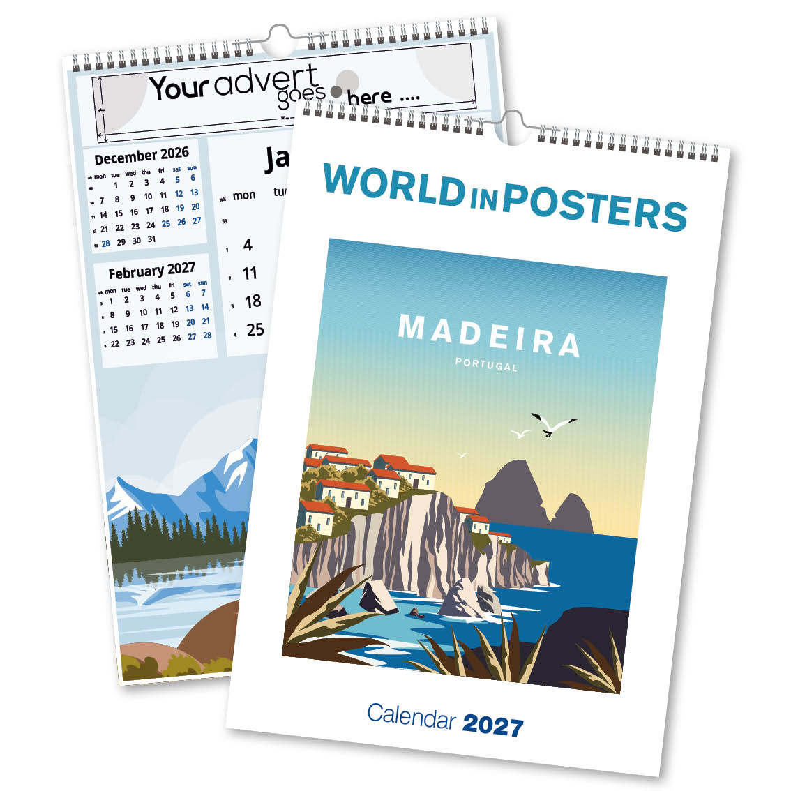 World in Posters Wall Calendar
