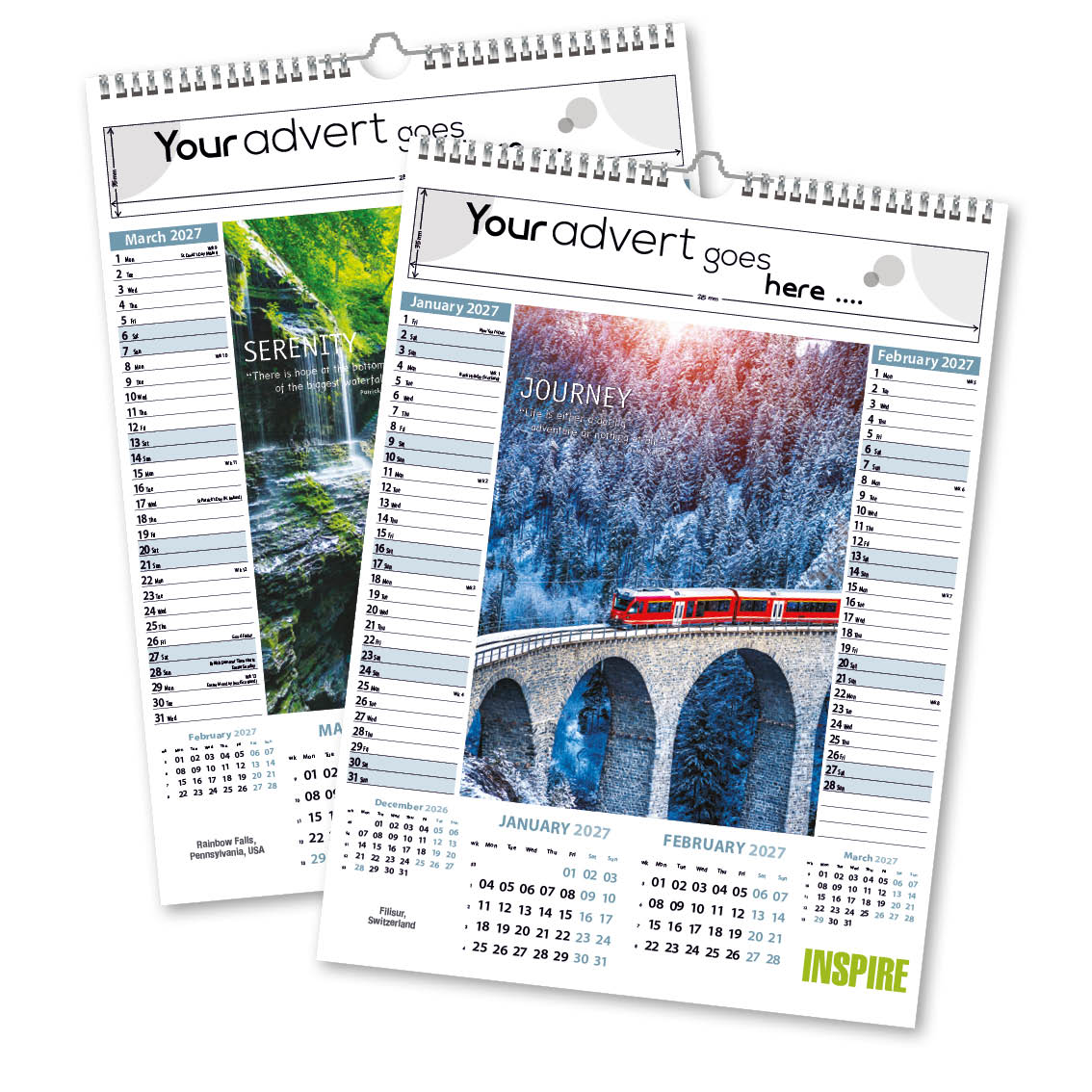 Inspire 6 Leaf Mini Memo Calendar